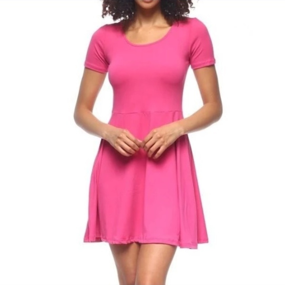 Fuchsia Classic Scoop Neck Sundress ALL ITEMS NEW FROM CLOSED BOUTIQUE #8520